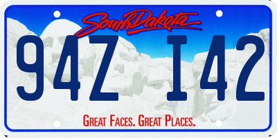 SD license plate 94ZI42