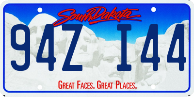 SD license plate 94ZI44