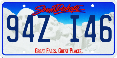 SD license plate 94ZI46