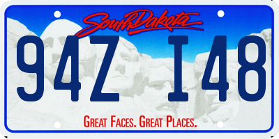 SD license plate 94ZI48