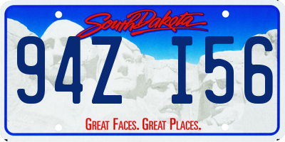 SD license plate 94ZI56