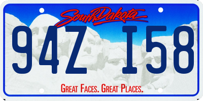 SD license plate 94ZI58
