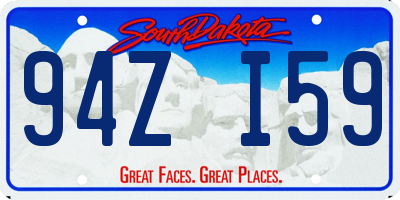 SD license plate 94ZI59