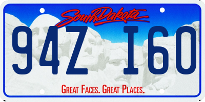 SD license plate 94ZI60