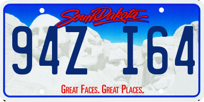 SD license plate 94ZI64