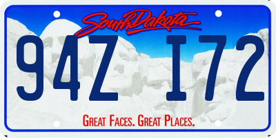 SD license plate 94ZI72