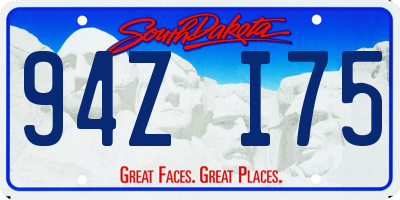 SD license plate 94ZI75