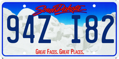 SD license plate 94ZI82