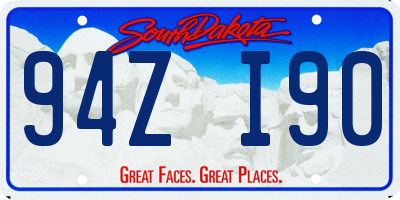 SD license plate 94ZI90