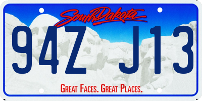 SD license plate 94ZJ13