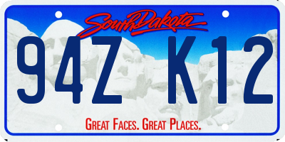 SD license plate 94ZK12