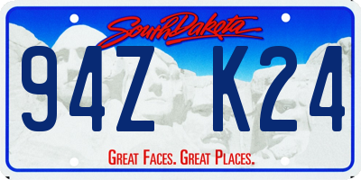 SD license plate 94ZK24