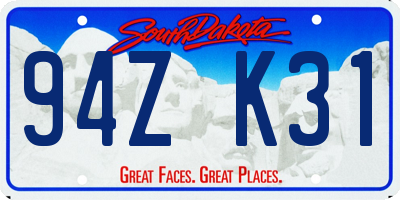 SD license plate 94ZK31
