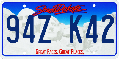SD license plate 94ZK42