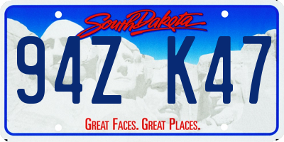 SD license plate 94ZK47