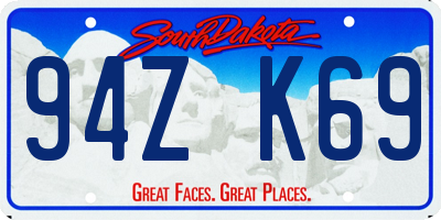 SD license plate 94ZK69