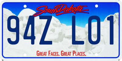 SD license plate 94ZL01