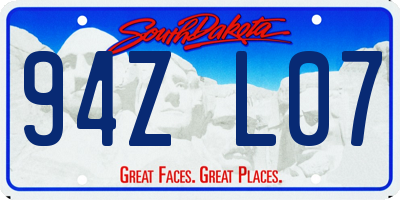 SD license plate 94ZL07