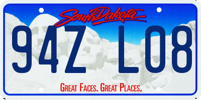 SD license plate 94ZL08
