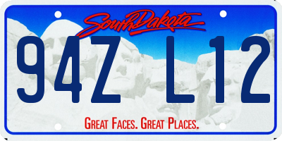 SD license plate 94ZL12