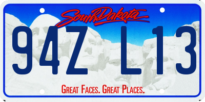 SD license plate 94ZL13