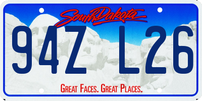 SD license plate 94ZL26