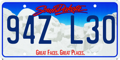 SD license plate 94ZL30