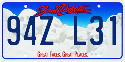 SD license plate 94ZL31