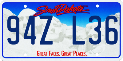 SD license plate 94ZL36