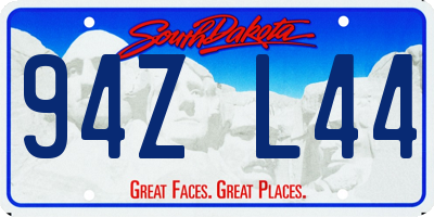 SD license plate 94ZL44