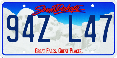 SD license plate 94ZL47
