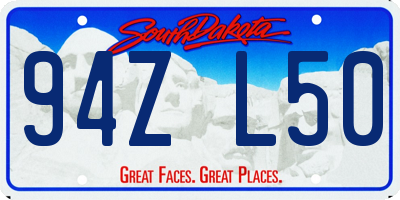 SD license plate 94ZL50
