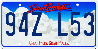 SD license plate 94ZL53