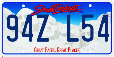 SD license plate 94ZL54