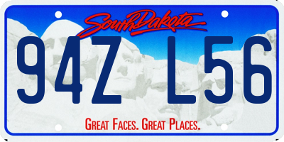 SD license plate 94ZL56