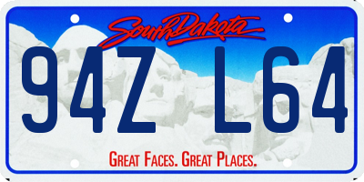 SD license plate 94ZL64