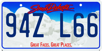 SD license plate 94ZL66