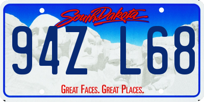 SD license plate 94ZL68