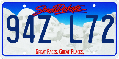 SD license plate 94ZL72