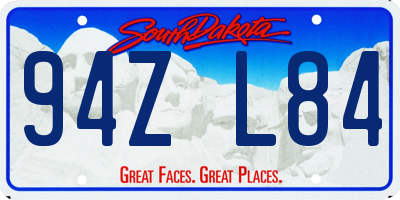 SD license plate 94ZL84