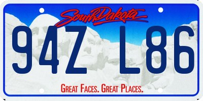 SD license plate 94ZL86