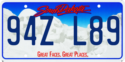 SD license plate 94ZL89
