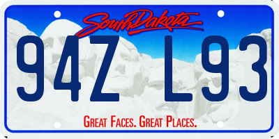 SD license plate 94ZL93