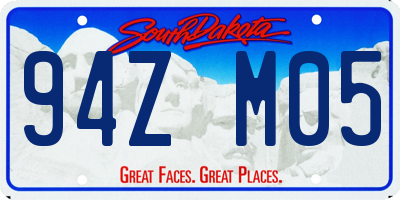 SD license plate 94ZM05