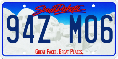 SD license plate 94ZM06