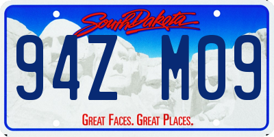 SD license plate 94ZM09