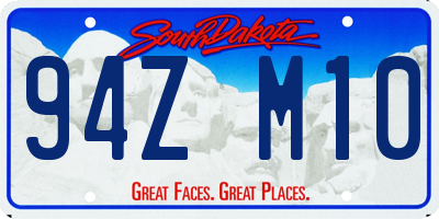 SD license plate 94ZM10
