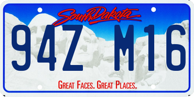 SD license plate 94ZM16