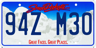 SD license plate 94ZM30