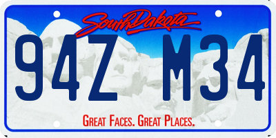 SD license plate 94ZM34